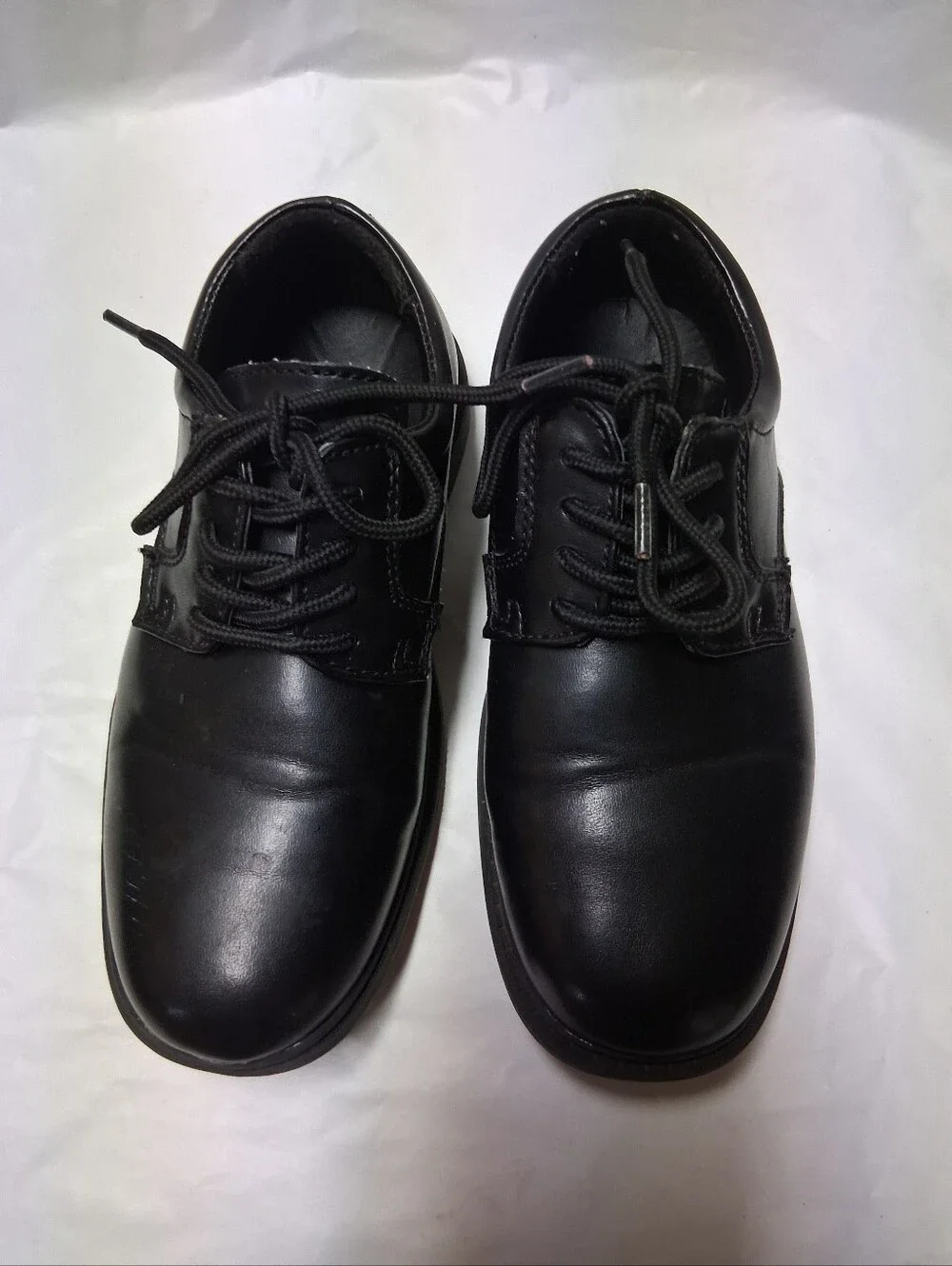 Stacy Adams Kids Black Leather Lace-Up Derby Shoes Size 11M Preowned